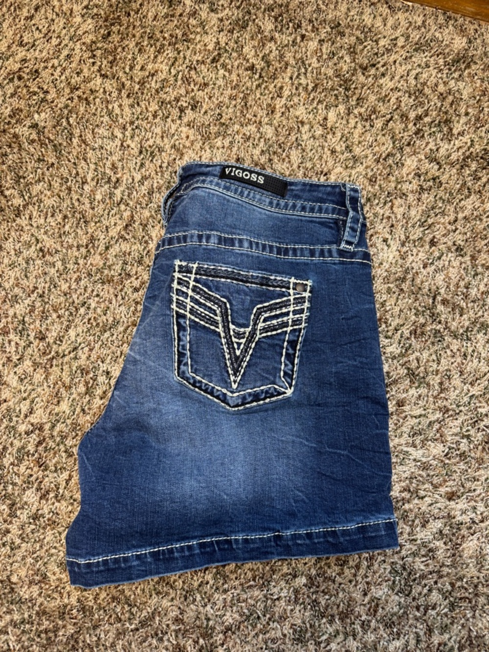 Vigoss Women's Heritage Dark Blue Denim Jean Shorts